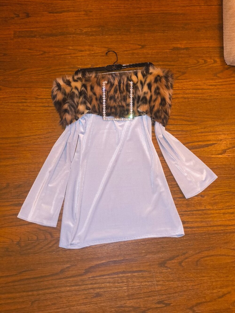 Yung Reaper Blue Velvet / Leopard Dress